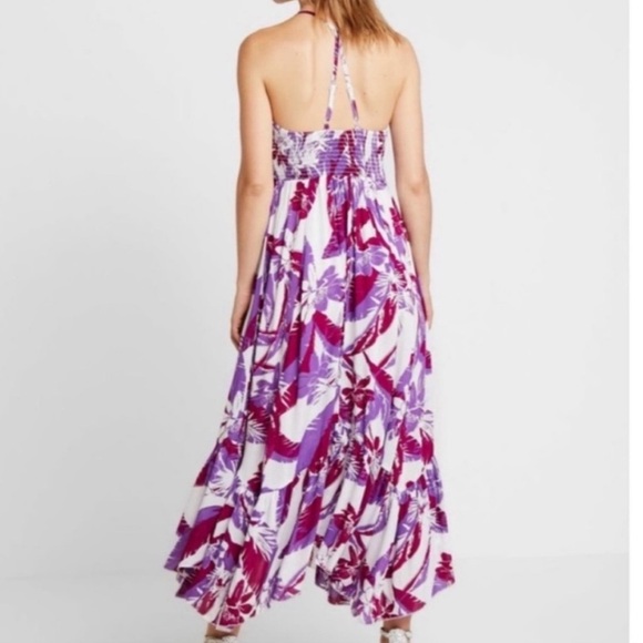 Free People Dress Womens XS Intimately FP Heat Wave Floral Strappy Tropical Maxi - Picture 8 of 10